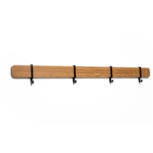 Kristian Juul Otto Knagerække Small m. 4 Metal Knager L: 73,5  cm - Eg