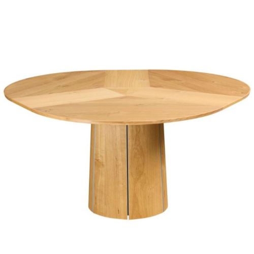 Skovby SM33 Spisebord inkl. 3 stk. Tillægsplader Ø: 123-149 cm - Naturolieret Vild Eg
