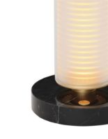 Billede af DCW Editions Frechin A Table Ø: 13 cm - Aluminium/Sort Marmor 