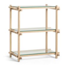 Billede af HAY Woody Column Lav 2.0 B: 75,5 cm - Sæbebehandlet Eg/Glas
