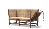 Billede af Fredericia Furniture 1789 2 Pers. Tremmesofa Højre L: 160 cm - Chestnut Brown Bøg/Steelcut Beat 0335