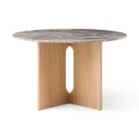 Billede af Audo Copenhagen Androgyne Dining Table Ø: 120 cm - Natural Oak/Grey Galaxy Marble