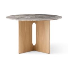 Billede af Audo Copenhagen Androgyne Dining Table Ø: 120 cm - Natural Oak/Grey Galaxy Marble