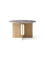 Billede af Audo Copenhagen Androgyne Dining Table Ø: 120 cm - Natural Oak/Grey Galaxy Marble