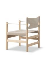 Billede af Fredericia Furniture 2021 The Canvas Chair af Børge Mogensen - Lys Olieret Eg/Natur Canvas