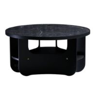 Billede af Bent Hansen Vido Sofabord Ø: 81,5 cm - Sort Ask/Sort Marmor