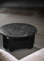 Billede af Bent Hansen Vido Sofabord Ø: 81,5 cm - Sort Ask/Sort Marmor