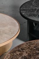 Billede af Bent Hansen Vido Sofabord Ø: 81,5 cm - Sort Ask/Sort Marmor