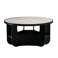 Billede af Bent Hansen Vido Sofabord Ø: 81,5 cm - Sort Ask/Lys Marmor