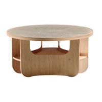 Billede af Bent Hansen Vido Sofabord Ø: 81,5 cm - Olieret Eg/Lys Marmor