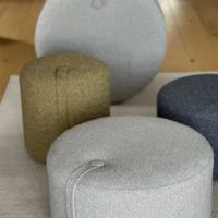 Billede af We Do Wood Designbite Pouf Medium H: 33 cm - Polyester/Natural