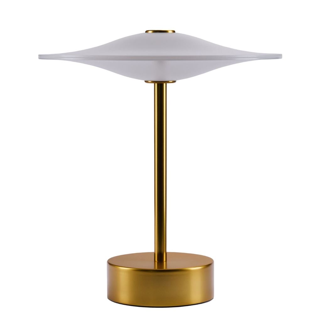 Billede af Piet Hein Sinus 22 Portable Bordlampe H: 25 cm - Aluminium/Brass
