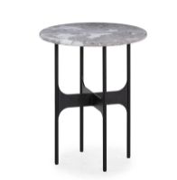 Billede af Wendelbo Floema Small Sofabord Ø: 40 cm - Grå Marmor