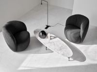 Billede af Wendelbo Floema Ovalt Sofabord L: 150 cm - Grå marmor