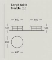 Billede af Wendelbo Floema Large Sofabord Ø: 85 cm - Sort Marmor