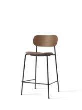 Billede af Audo Copenhagen Co Counter Chair Veneer Seat Upholstered SH: 68,5 cm - Dark Stained Oak/Reflect 0344 