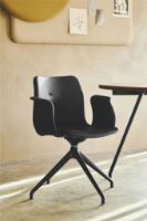 Billede af Bent Hansen Primum Dynamic Armchair  - Black Powder Coated Steel/Zenso 3 Black Leather 207