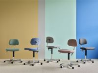 Billede af Montana Kevi 2534U Fuldpolstret Kontorstol SH: 40-53 cm - Re-wool 198/Blankpoleret Aluminium