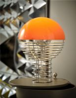 Billede af Verpan Wire Table Lamp Ø: 30 cm - Chrome/Orange 