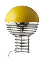 Billede af Verpan Wire Table Lamp Ø: 30 cm - Chrome/Yellow 