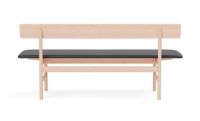 Billede af Fredericia Furniture 3171 Mogensen Sædepolstret Bænk L: 171,5 cm - Olieret Eg/Sort Primo Læder