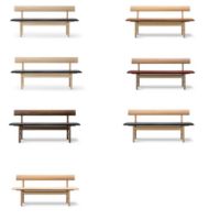 Billede af Fredericia Furniture 3171 Mogensen Sædepolstret Bænk L: 171,5 cm - Olieret Eg/Sort Primo Læder