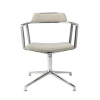 Billede af Vipp 452 Swivel Stol m. Hjul - Aluminium/Off-White/Light Grey