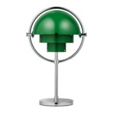 Billede af GUBI x Jacobsen Møbler Multi-Lite Limited Special Edition Portable Lampe H: 30 cm - Chrome/Clover Green