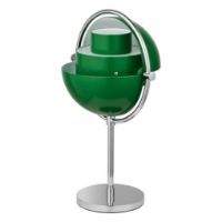Billede af GUBI x Jacobsen Møbler Multi-Lite Limited Special Edition Portable Lampe H: 30 cm - Chrome/Clover Green