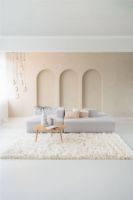 Billede af Rezas Snow White Plain Gulvtæppe 240x170 cm - Ivory