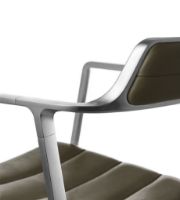 Billede af Vipp 452 Swivel Stol Gliders u. Hjul  - Aluminium /Bosco Green Leather