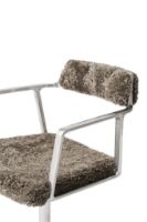 Billede af Vipp 452 Swivel Stol Gliders u. Hjul - Aluminium/Curly 07/Umber Limited Edition 