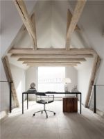 Billede af Vipp 452 Swivel Stol m. Hjul - Aluminium/Black Aniline Leather