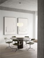 Billede af Vipp 452 Swivel Stol Gliders u. Hjul  - Aluminium/Black Aniline Leather 