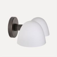 Billede af Made By Hand Fuse Double Væglampe H: 10 cm - Sten/Hvid Opalglas