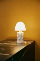 Billede af Made By Hand Fuse Portable Bordlampe H: 24 cm - Sten/Hvid Opalglas