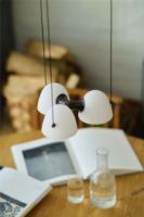 Billede af Made By Hand Fuse Triple Pendel H: 10 cm - Sten/Hvid Opalglas