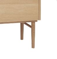 Billede af Hübsch Hide Kommode Med 3 Skuffer 120x80 cm - Egetræ Natur