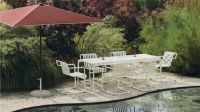 Billede af HAY Terrazza Parasol Firkantet 240x240 cm - Off-White/Burgundy
