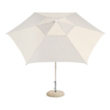 Billede af HAY Terrazza Parasol Sekskantet 300x300 cm - Off-White/Grey