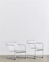 Billede af HAY Palissade Cantilever Dining Armchair H: 80 cm - Hot Galvanised Steel