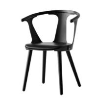 Billede af &Tradition SK2 In Between Chair - Black Lacquered Oak/Black Noble Aniline Leather