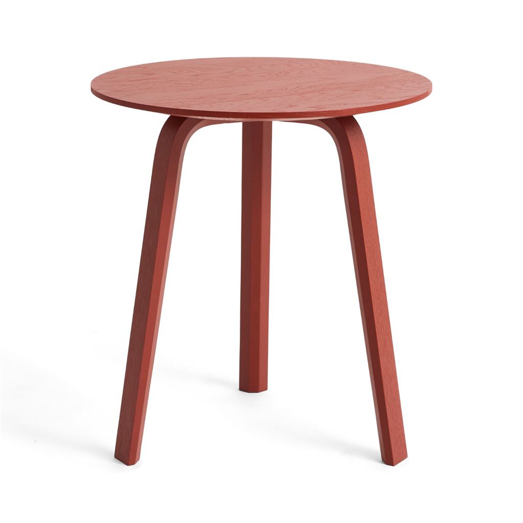 Billede af Hay Bella Coffee Table Ø: 45 cm - Tile Red Water Based Lacquered Oak