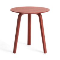 Billede af Hay Bella Coffee Table Ø: 45 cm - Tile Red Water Based Lacquered Oak