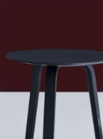 Billede af Hay Bella Coffee Table Ø: 45 cm - Blue Charcoal Water Based Lacquered Oak