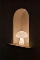 Billede af GUBI Obello Lamp H: 24 cm - Mundblæst Glas/Pearl White