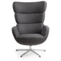 Billede af Conform Turtle Lænestol SH: 42cm - Antracit/Aluminium