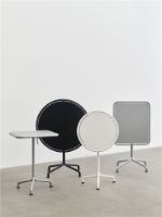 Billede af Hay Deville Table Ø: 55 cm - Powder Coated Aluminium/Anthracite 