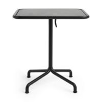 Billede af Hay Deville Table 60x70 cm - Powder Coated Aluminium/Anthracite 
