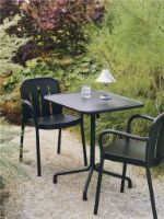 Billede af Hay Deville Table 60x70 cm - Powder Coated Aluminium/Anthracite 